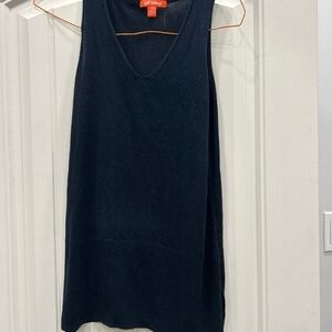 Joe Fresh Navy Blue V-Neck Sleeveless Knit Top